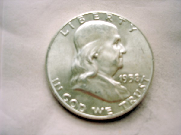 1958-P-Franklin-Half-Business-Strike-With-A-Type-2-Proof-Rev
